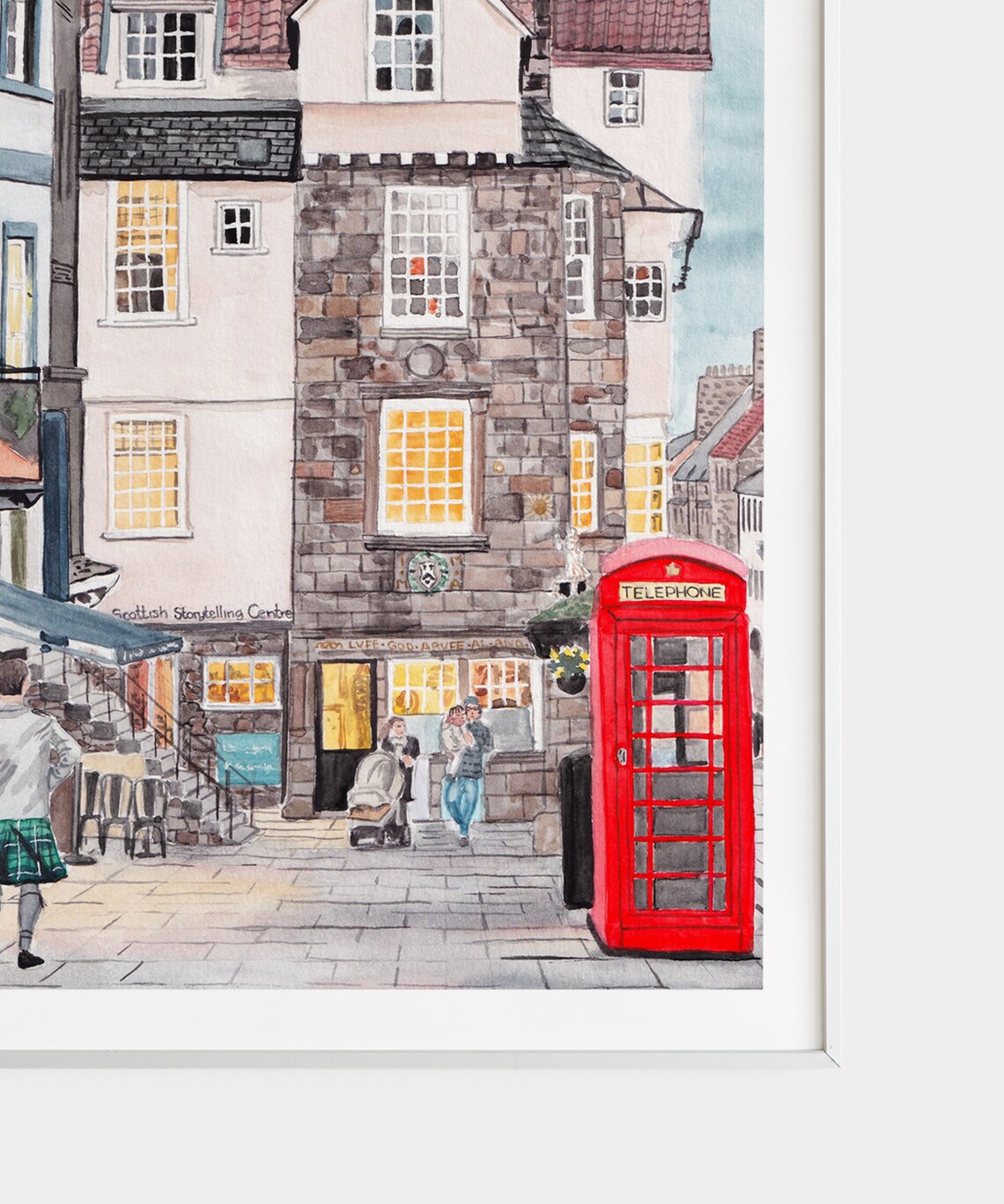 Edinburgh John Knox House Cityscape, Scotland Art Print - Image 3