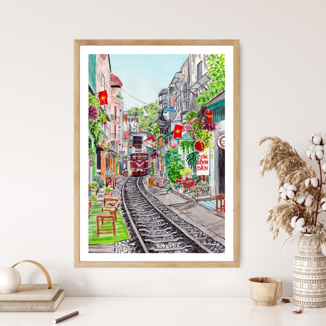 Hani Vietnam Watercolor Cityscape Travel Print - Image 2