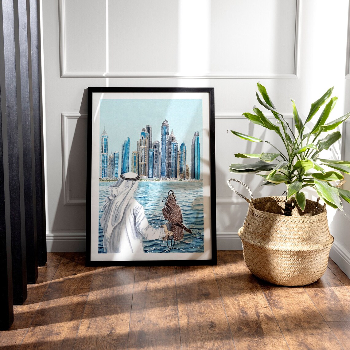 Dubai Watercolor Travel Poster, United Arab Emirates - Image 2