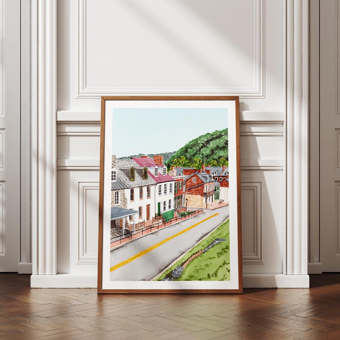 Harpers Ferry West Virginia Historic Street Brick Rowhouses Poster - Image 3