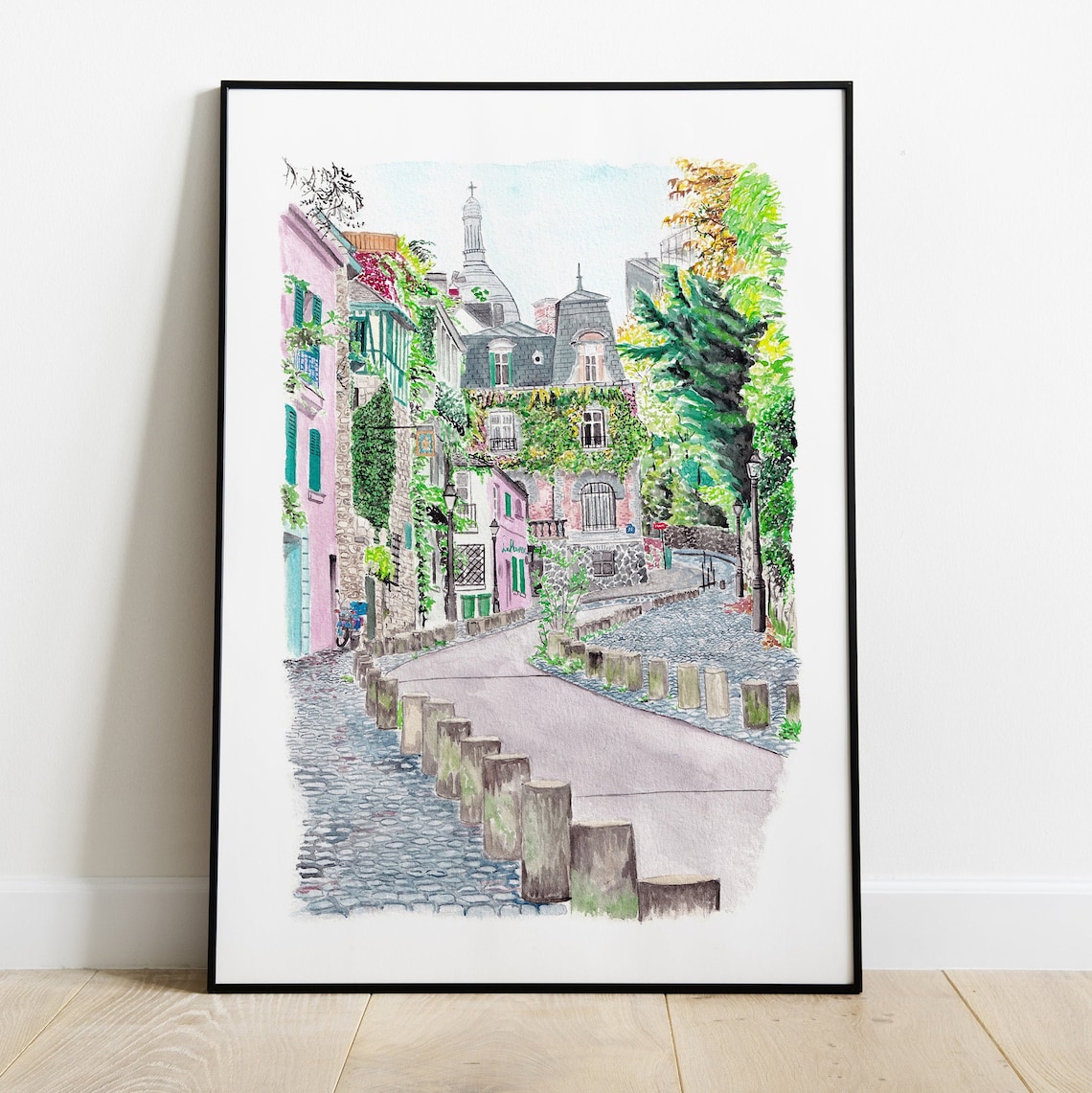 Rue De L'Abreuvoir, Montmartre Paris Art Print - Image 2
