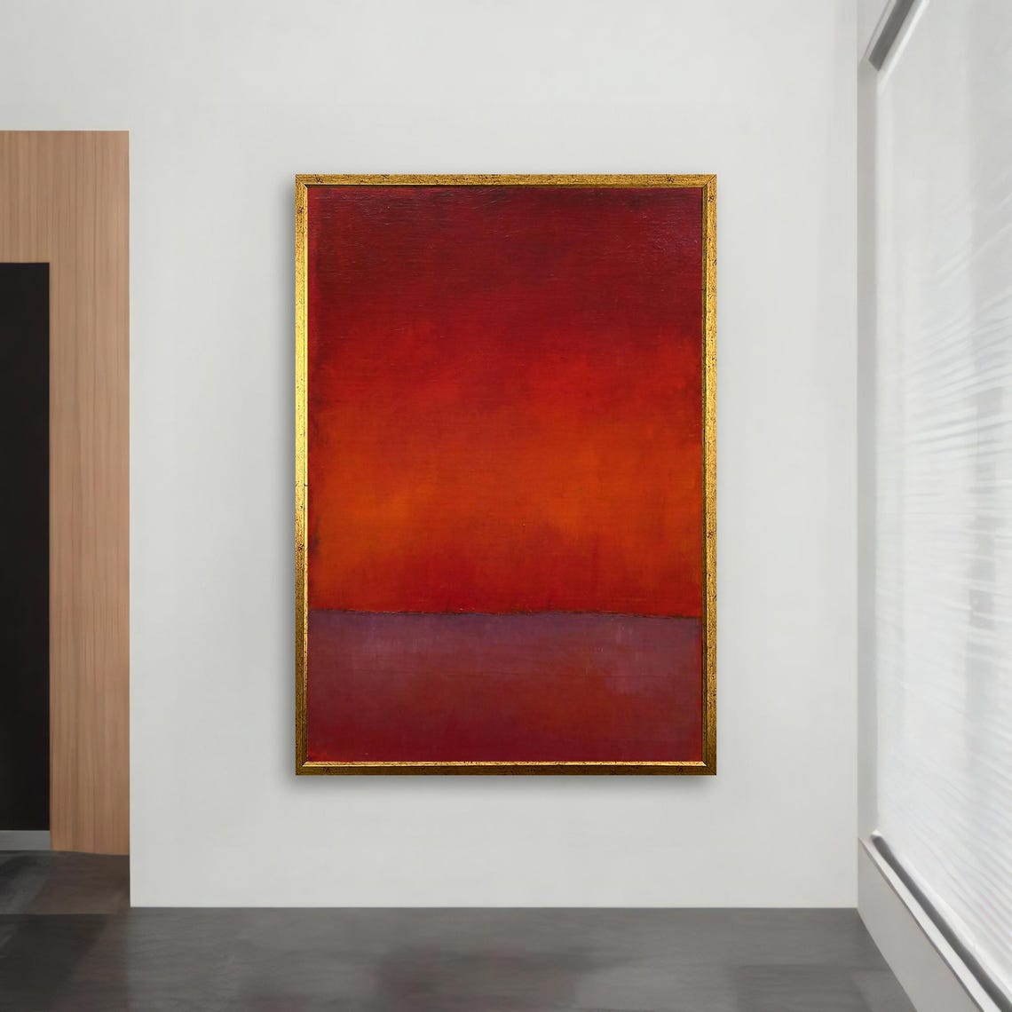 Rothko Style Sunset Red Orange Color Field Abstract Art Poster - Image 2