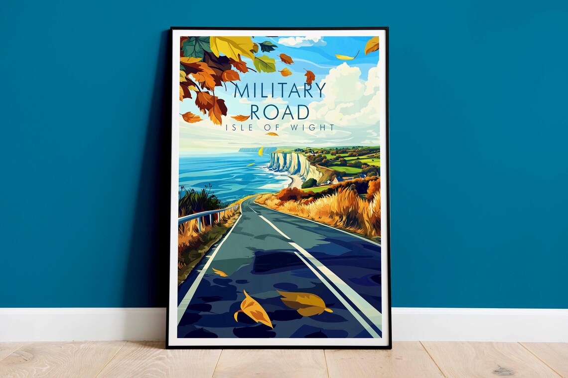 Military Road Isle of Wight Scenic Cliffside Coastal Drive Poster