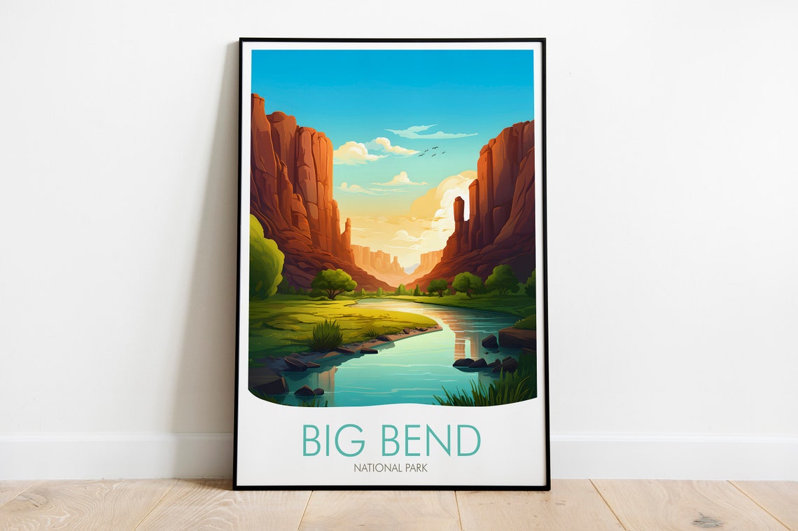 Big Bend National Park Texas Desert Canyon River Sunset Poster - Image 2