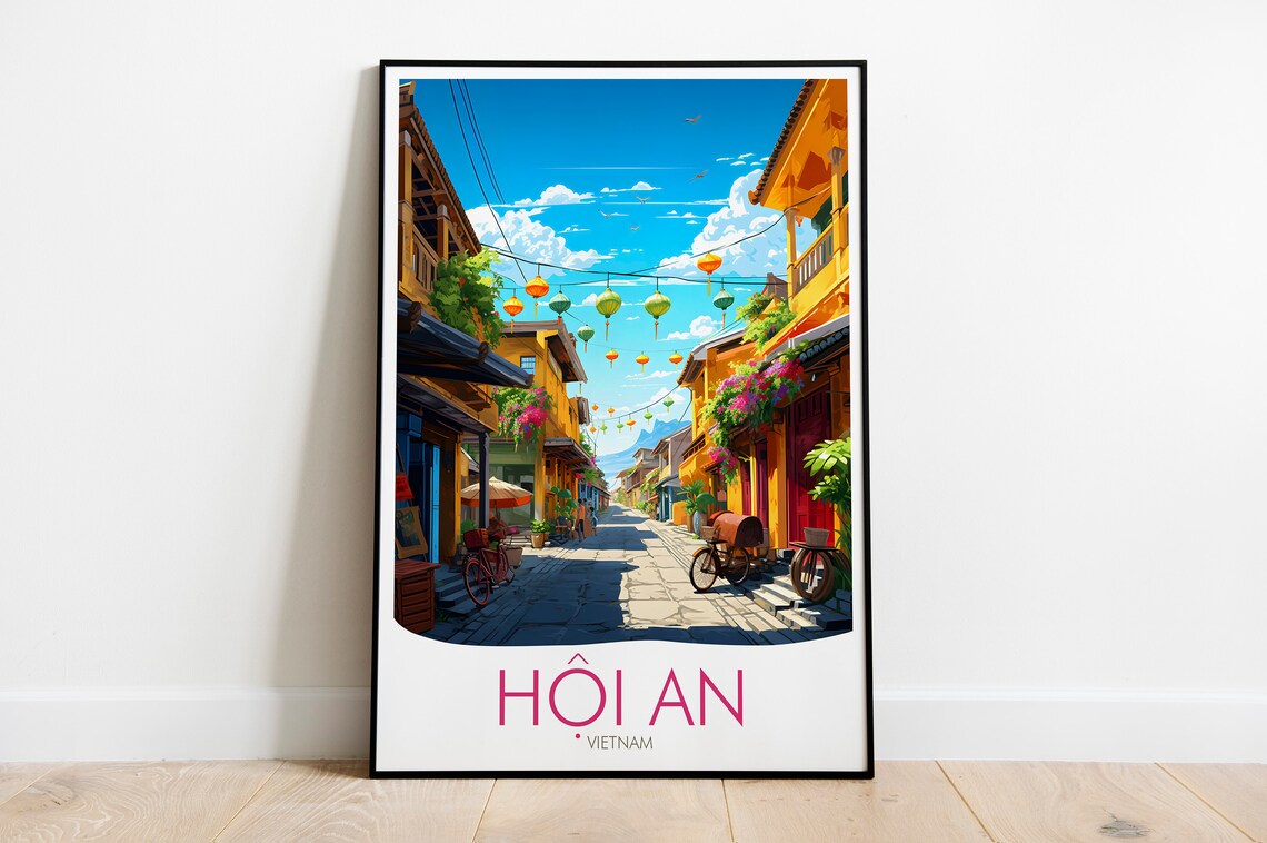 Hoi An Vietnam Travel Poster, Asia Wall Art - Image 2