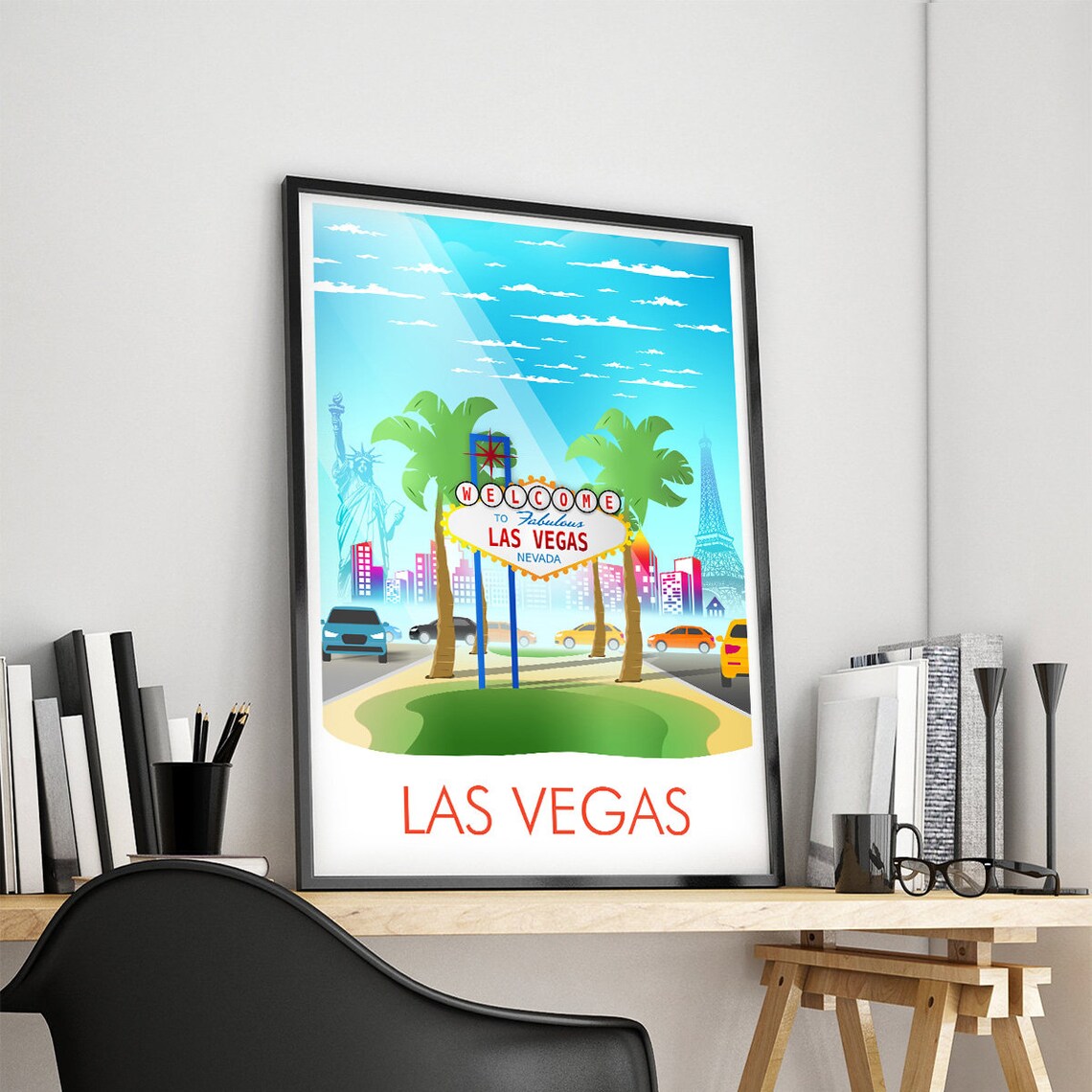 Las Vegas Nevada Travel Poster, Las Vegas Art Print - Image 4