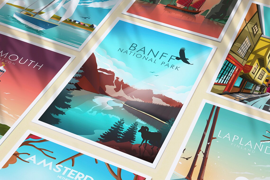 Banff National Park Travel Poster, National Park Art Print - Image 3