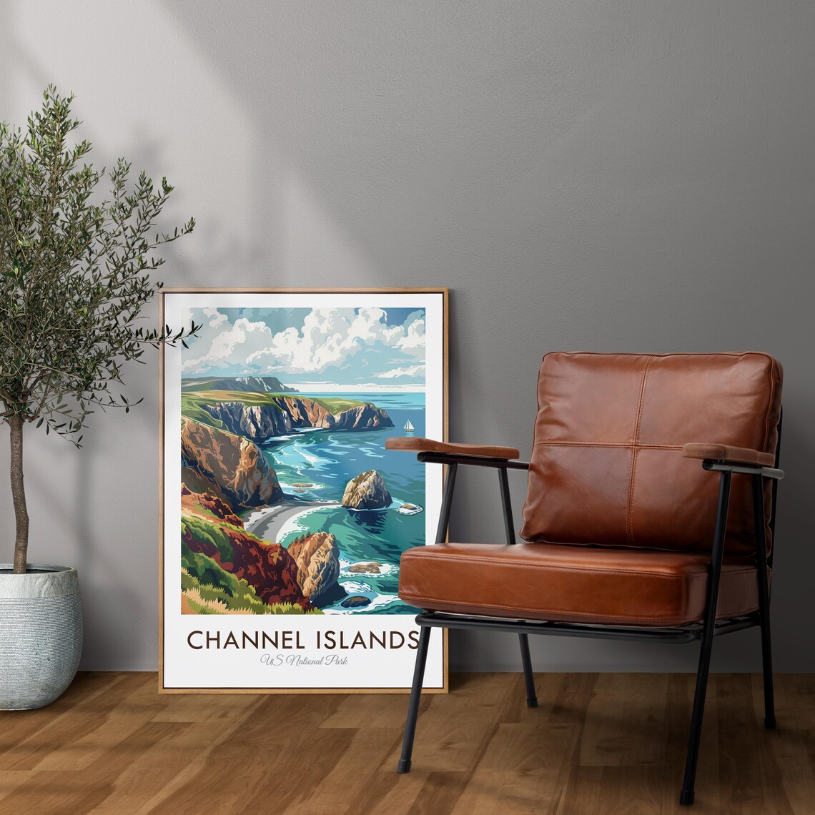 Channel Islands National Park Rugged Cliffs Sea Arch View Travel Poster - Image 2
