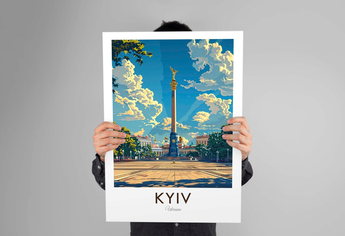 Kyiv Ukraine Independence Monument Maidan Square Landmark Poster - Image 2