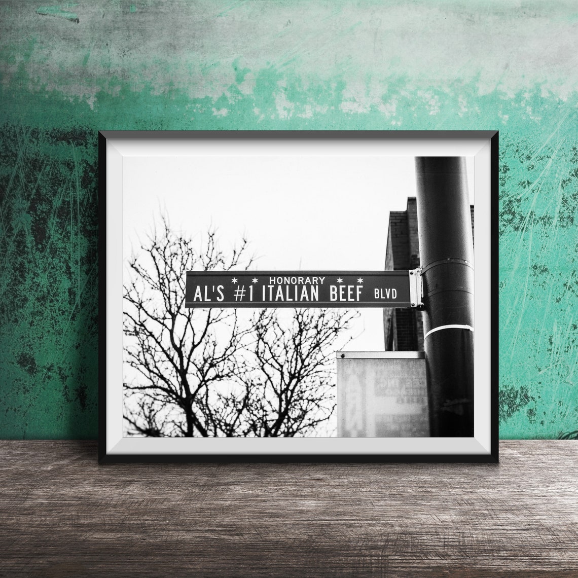 Als Italian Beef Chicago Photography Print Unframed Wall Art Print Chicago Street Sign Taylor Street Little Italy Chicago - Image 2