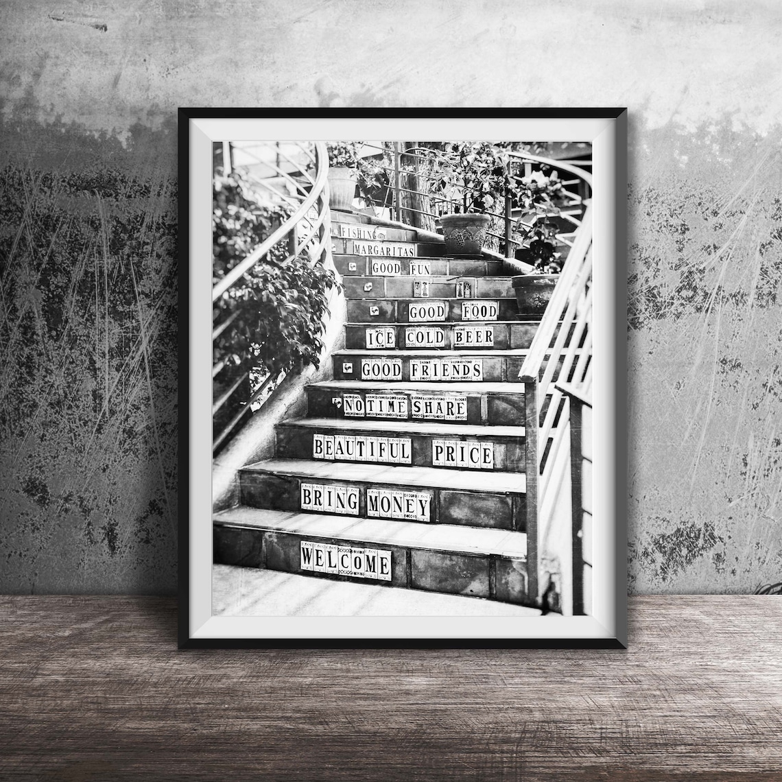 Welcome Margaritas Tiled Staircase Mexican Restaurant Photo Poster - Image 2