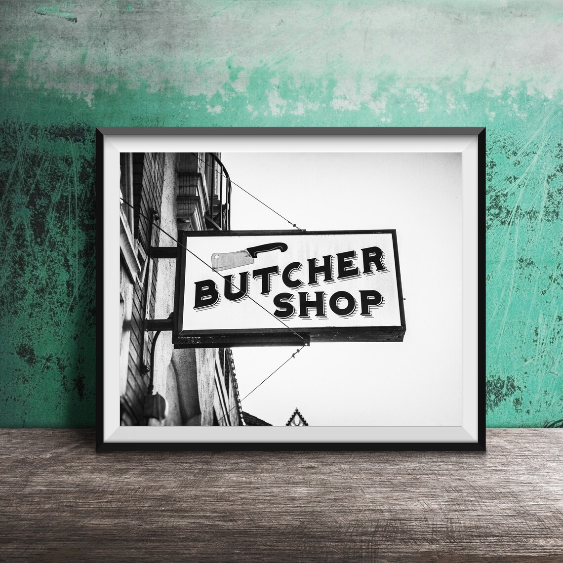 Butcher Shop Vintage Cleaver Sign Kitchen Photography Poster - Image 2
