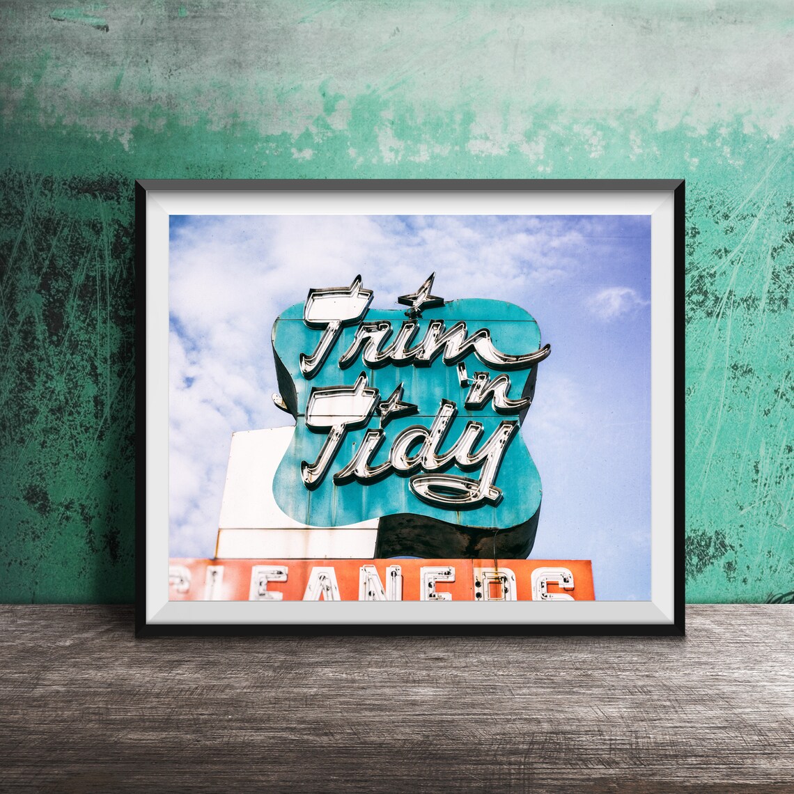 Trim Tidy Cleaners Vintage Laundry Room Art Print
