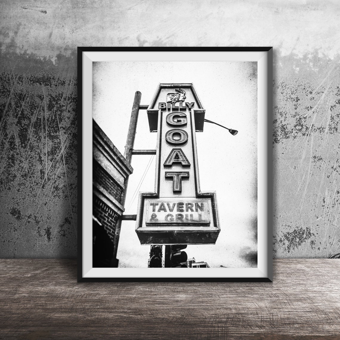 Billy Goat Tavern and Grill Vertical Neon Sign Chicago Poster - Image 2