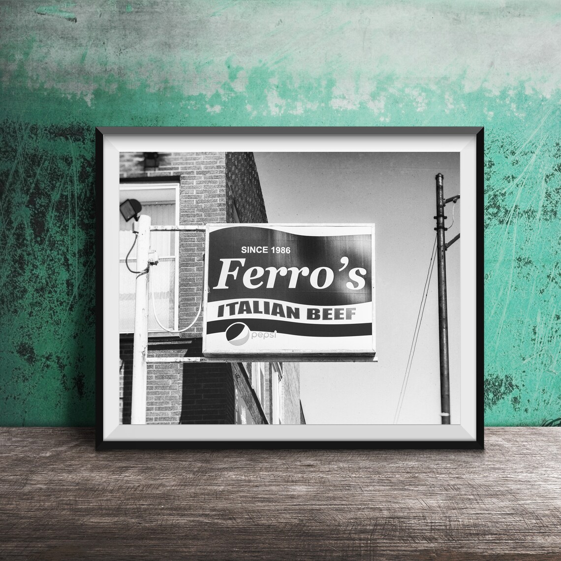 Ferro's Italian Beef Since 1986 Chicago Restaurant Sign Photo Poster - Image 2