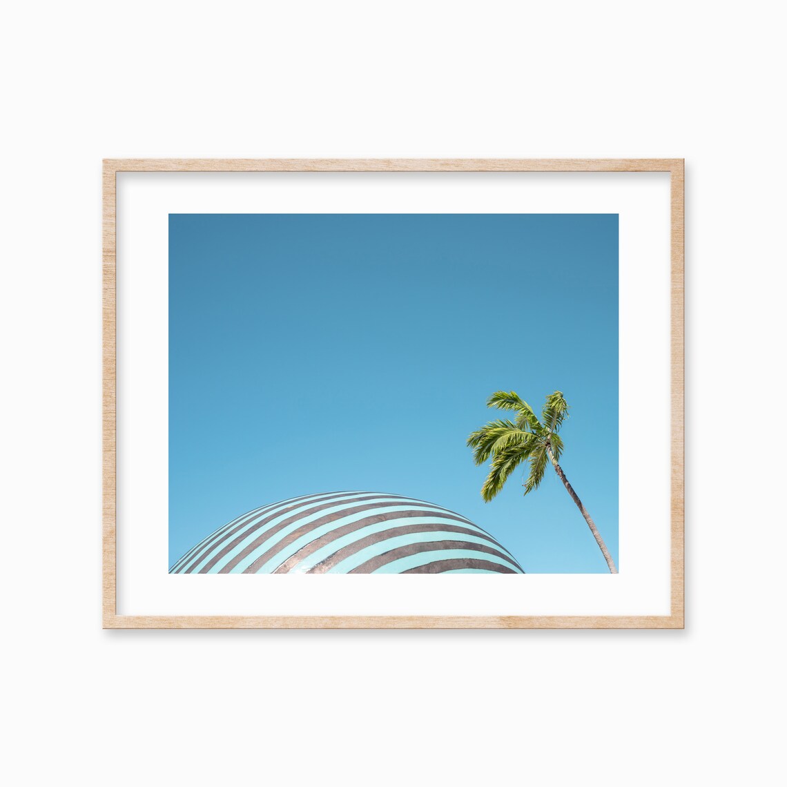Modern Art Sculpture Palm Trees Prints Blue Grey Green Mid Century Modern Artwork Beachy Hawaiian Printables Coastal