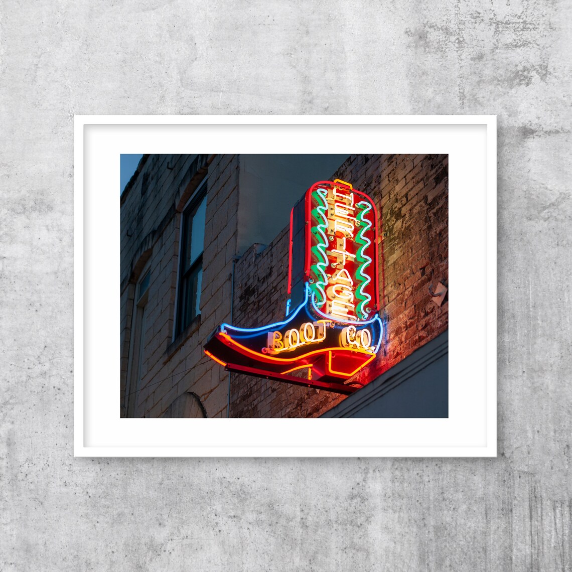Austin TX Vintage Travel Poster, Cowboy Boots - Image 3