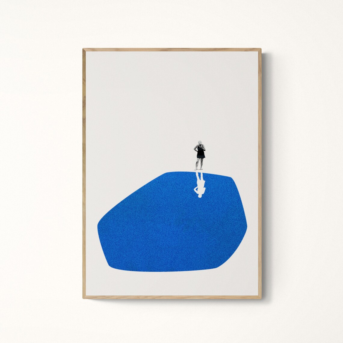Self Reflection Abstract Art Print, Matte Collage