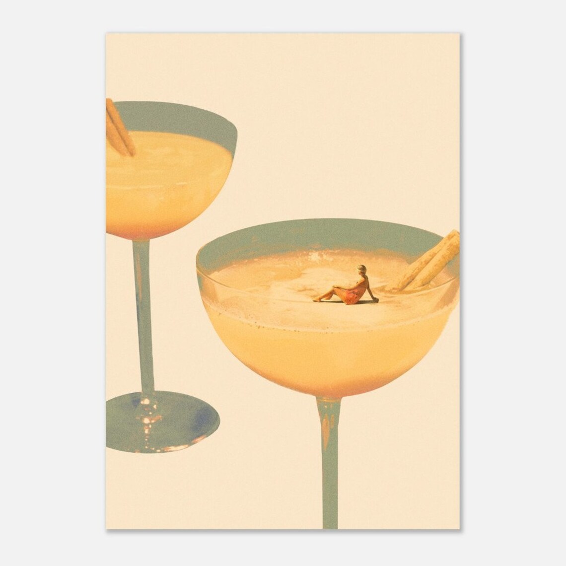Holiday In A Glass 2 Cocktail Art Print - Image 2