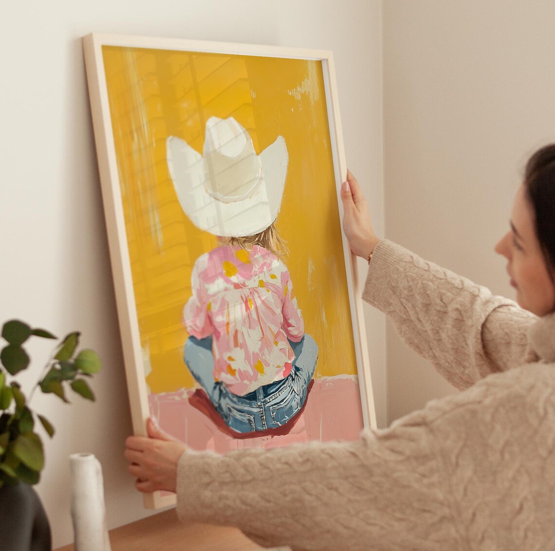 Cowgirl Nursery Decor, Trendy Western Art Print - Image 4