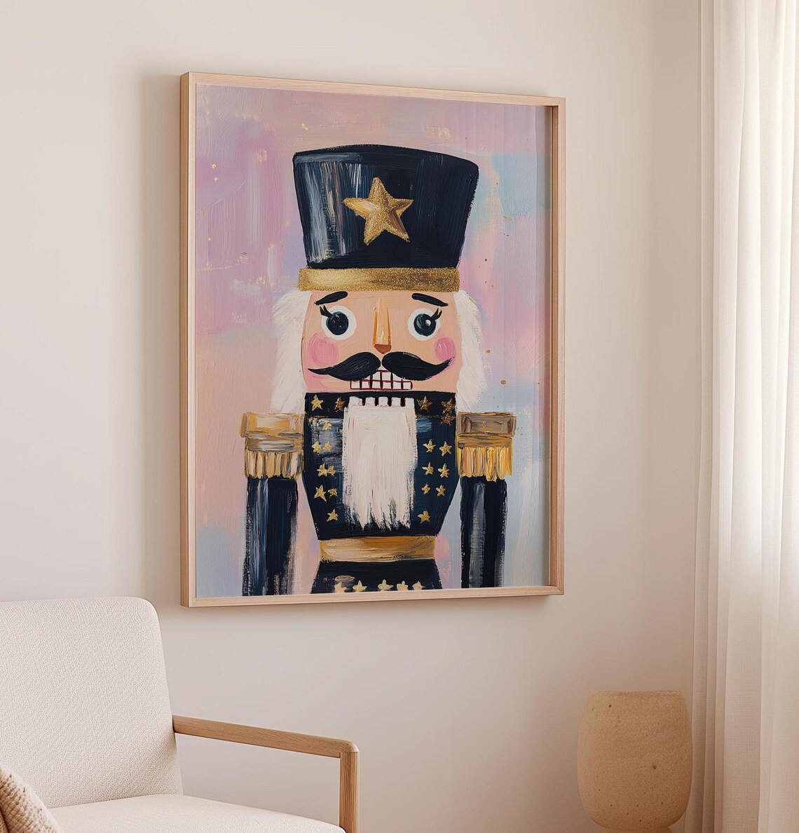 Nutcracker Vintage Christmas Art Print, Whimsical - Image 2