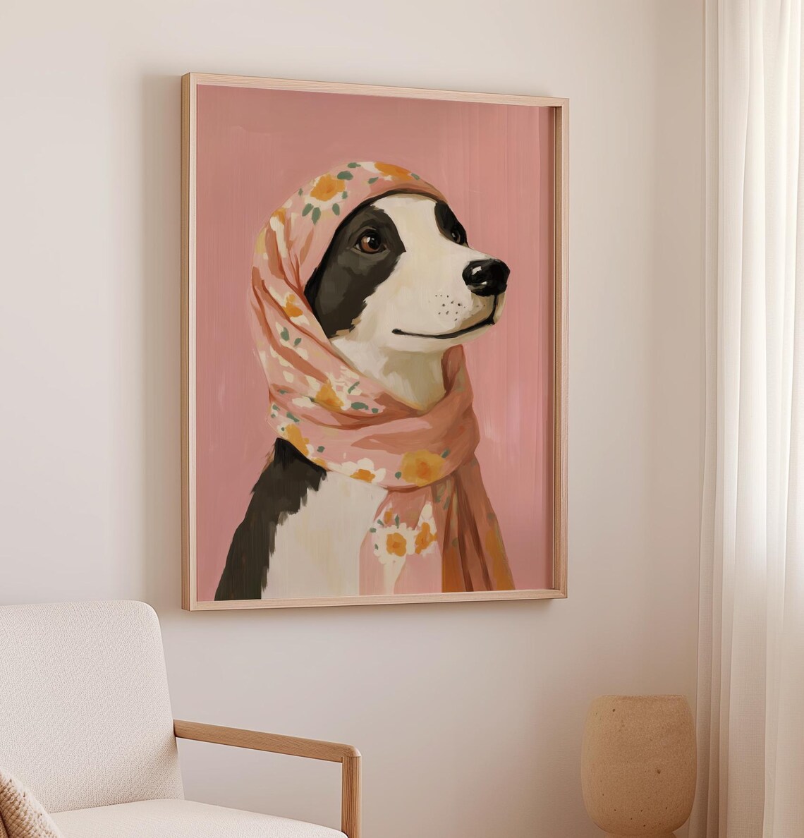 Babushka Dog Art Print, Trendy Nursery Decor - Image 2