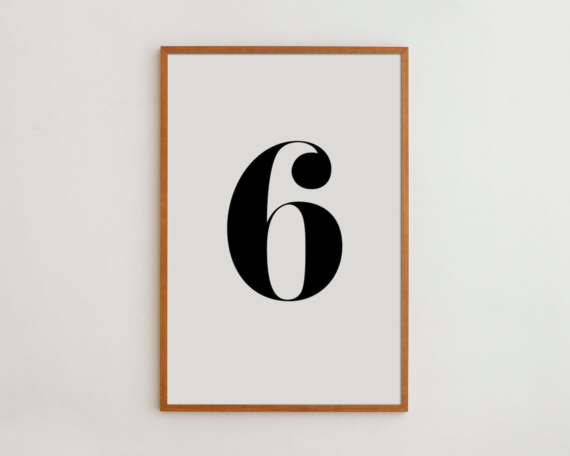 Numerology Print, Minimalist Kids Decor Poster