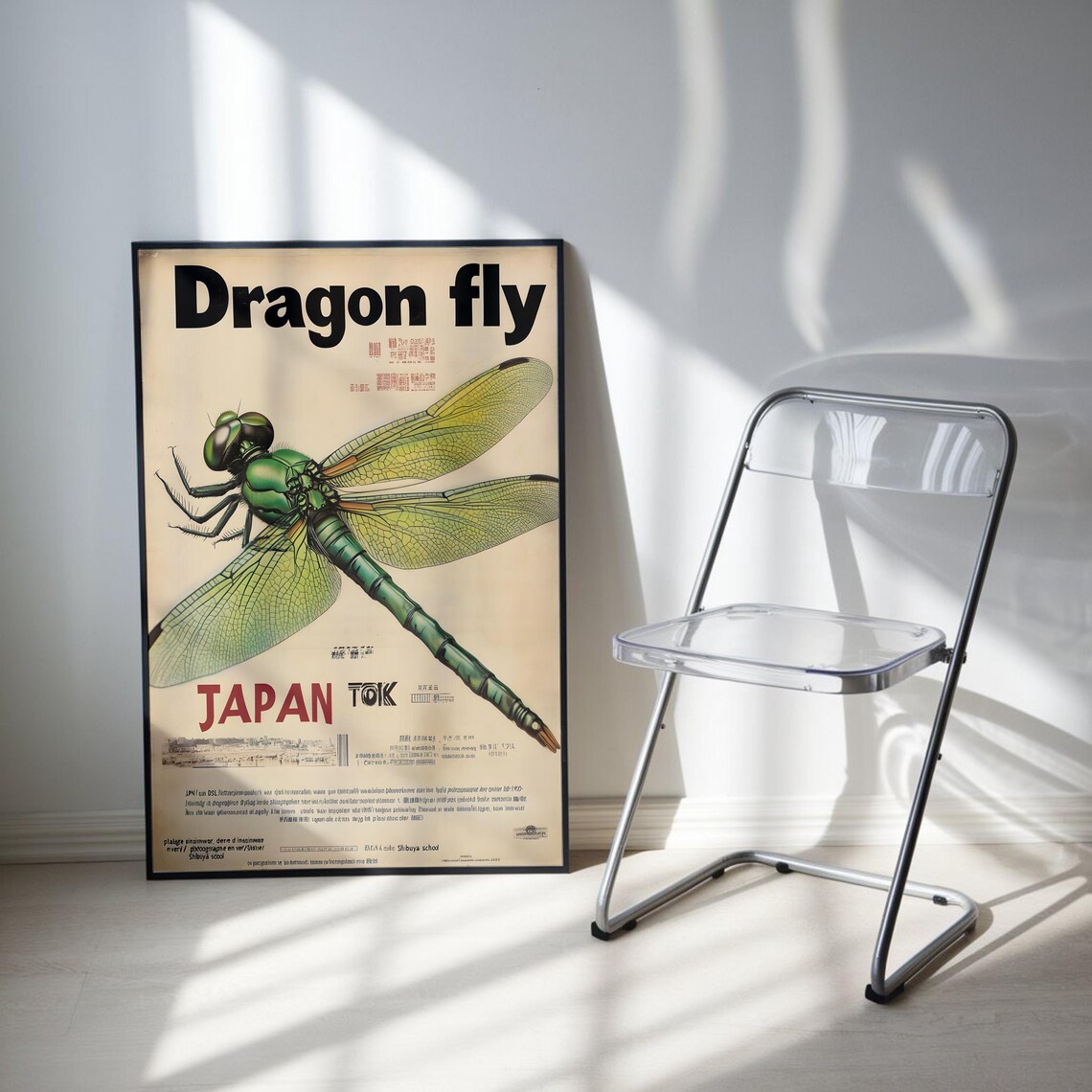 Dragon Fly Japan Vintage Exhibition Dragonfly Insect Art Poster - Image 3