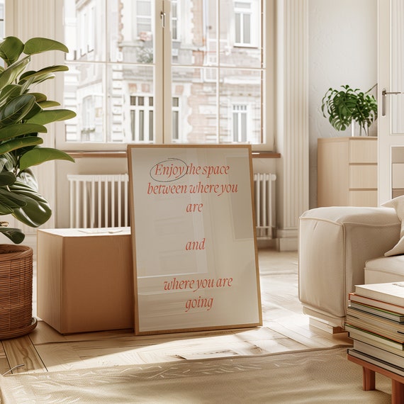 Retro Typography Print Motivational Quote Wall Art
