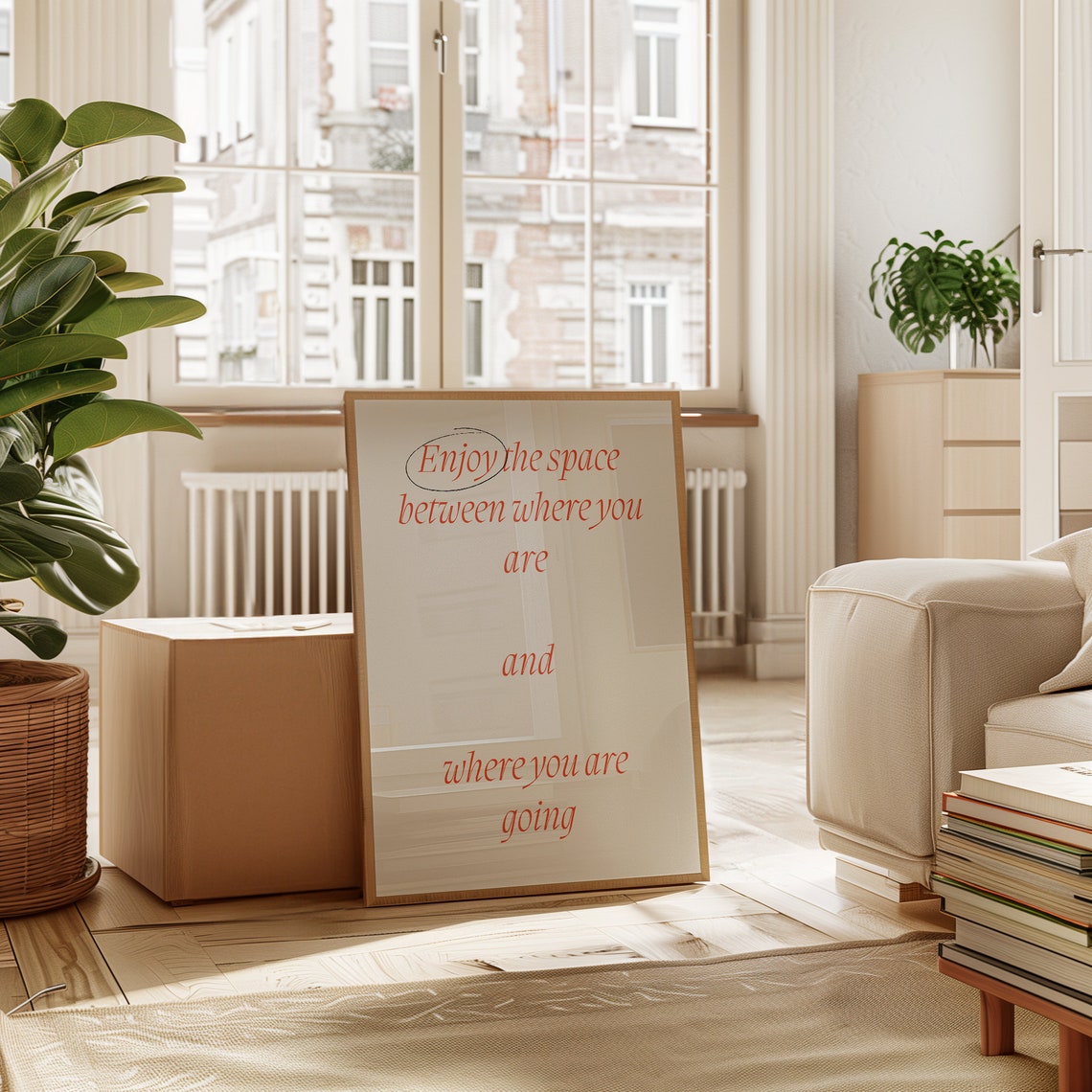 Retro Typography Print Motivational Quote Wall Art