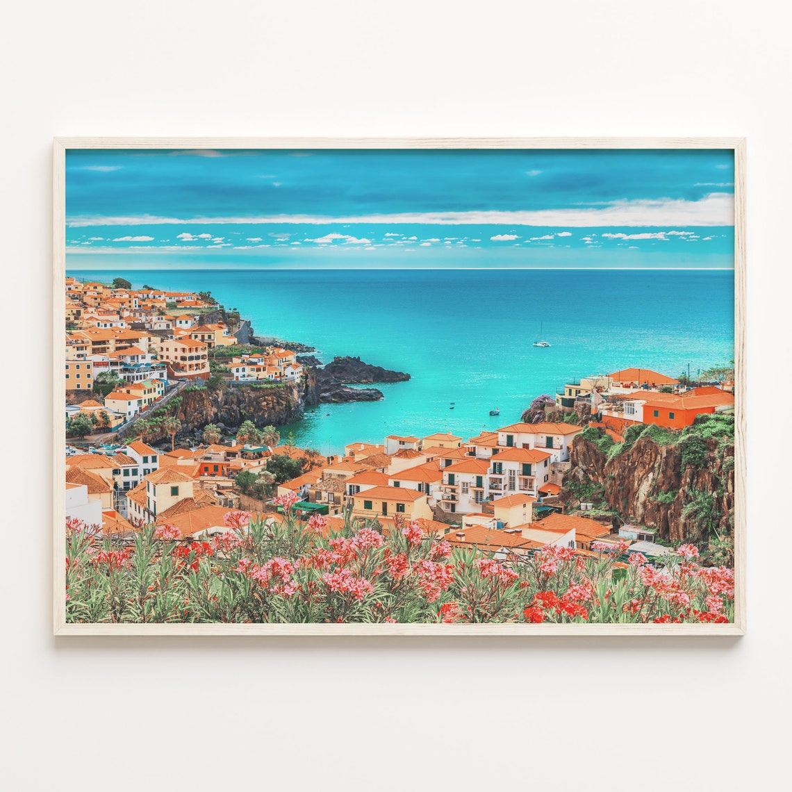Camara de Lobos Madeira Portugal Coastal Village Harbor Poster