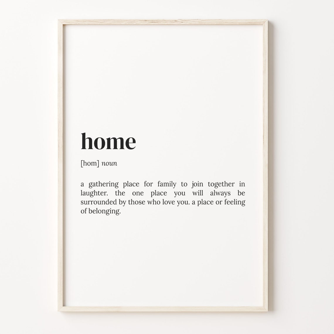 Home Definition Dictionary Quote Family Meaning Typography Poster