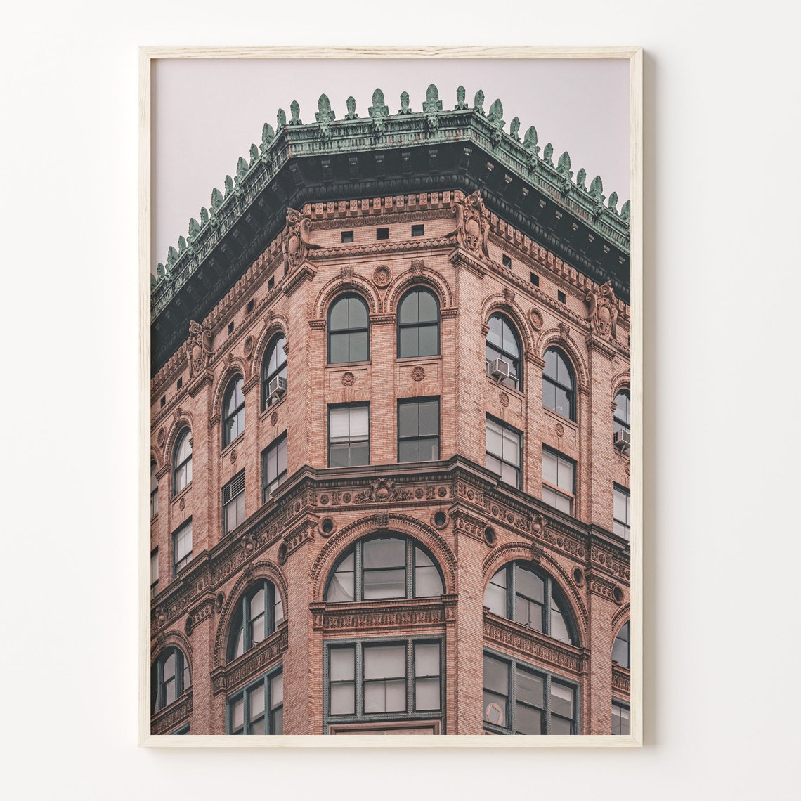 SoHo Historic Brick Building Copper Cornice Architecture Poster