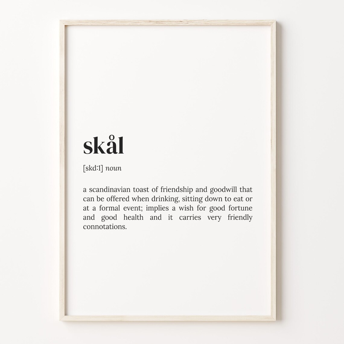 Skl Definition Dictionary Poster, Cheers Quote Art