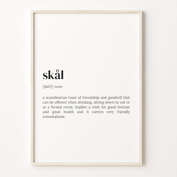 Skl Definition Dictionary Poster, Cheers Quote Art