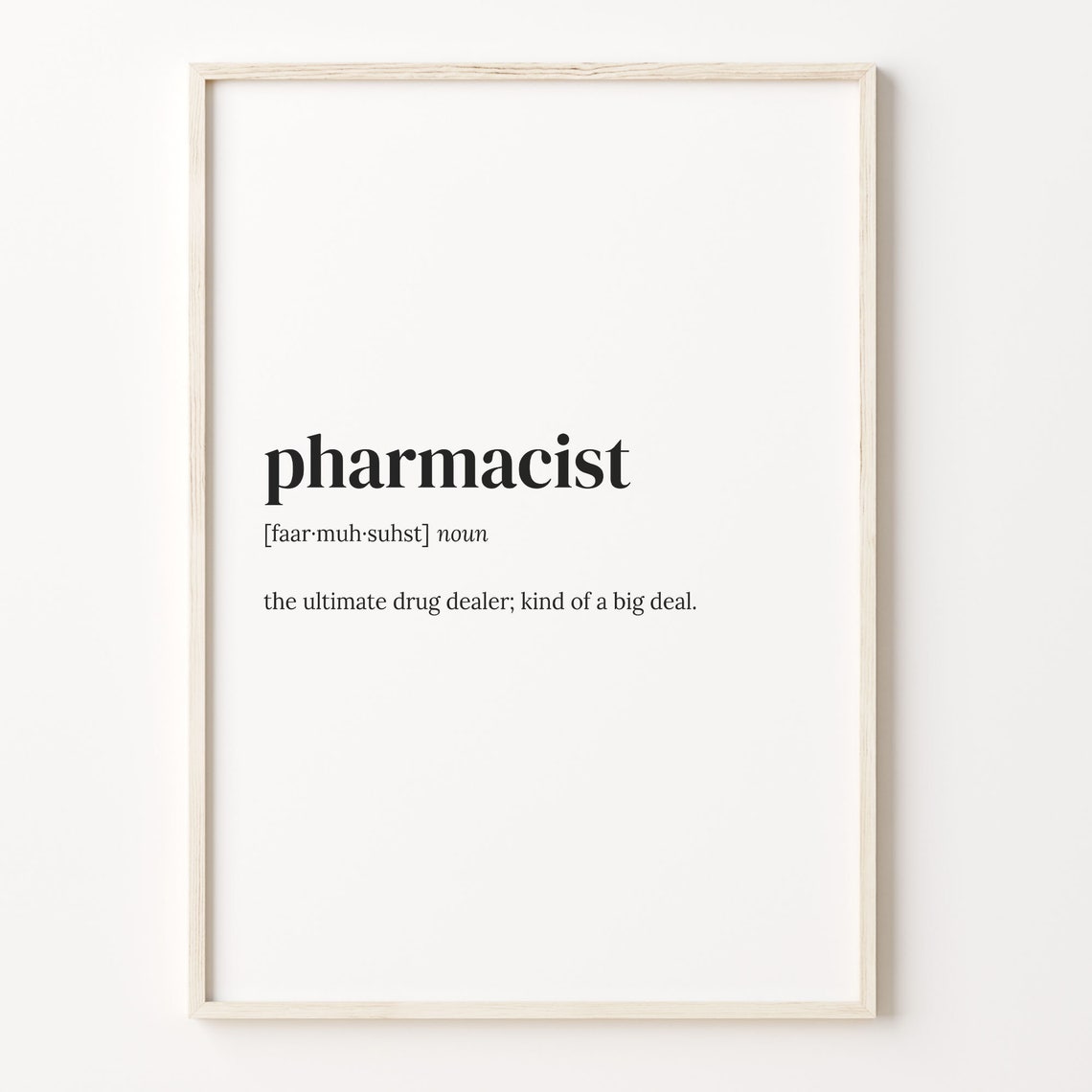 Pharmacist Definition Print Funny Pharmacy Quote Gift For Pharmacists