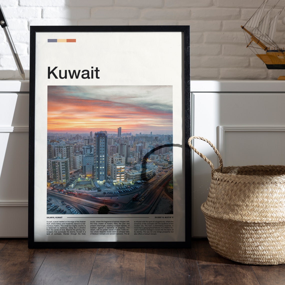 Kuwait Print Kuwait Poster Kuwait Wall Art Kuwait Art Print Kuwait Photo Travel Poster Traveler Gift Travel Gifts - Image 5