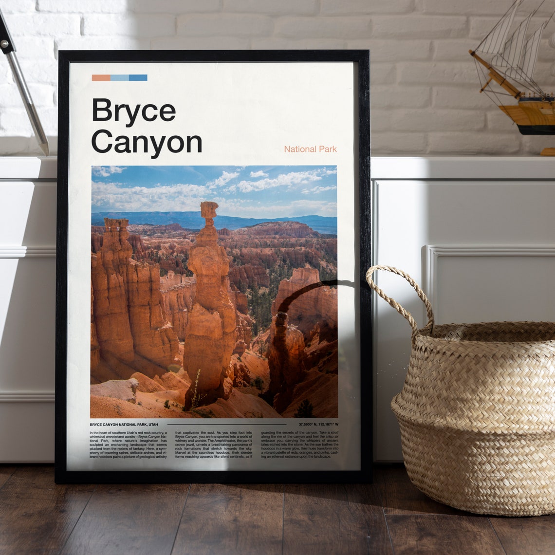 Bryce Canyon Utah Orange Hoodoo Spires Amphitheater Desert Poster - Image 5