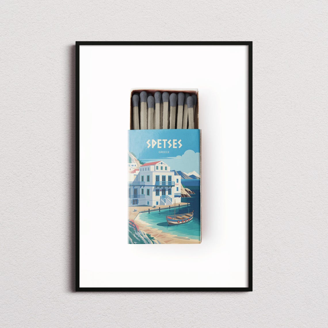 Custom Destination Matchbox Mountain Lake Vertical Art Poster - Image 2