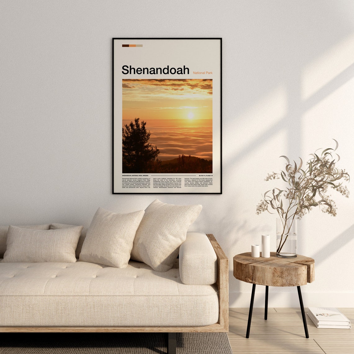 Shenandoah National Park Virginia Blue Ridge Sunrise Mountain Poster - Image 3