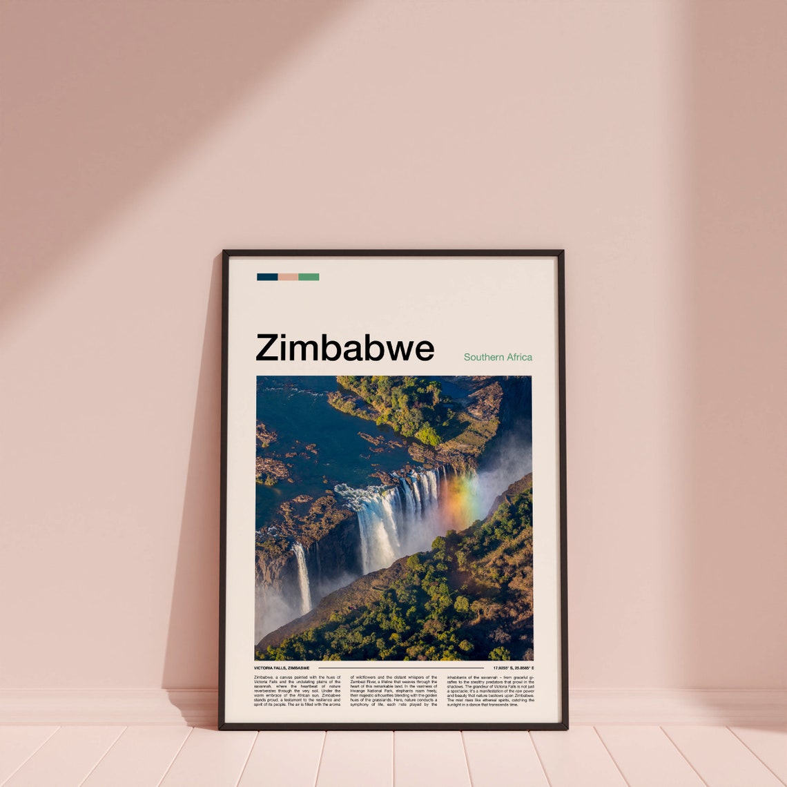 Zimbabwe Print Zimbabwe Poster Zimbabwe Wall Art Zimbabwe Art Print Zimbabwe Photo Travel Poster Traveler Christmas Gift - Image 4