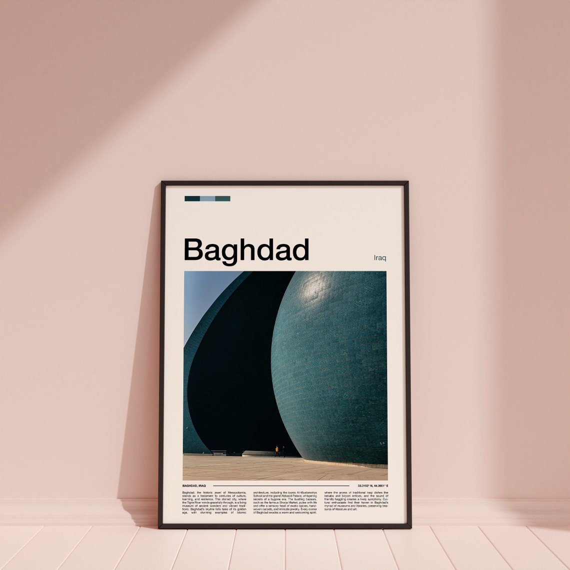 Baghdad Iraq Turquoise Split Dome Monument Architecture Photo Poster - Image 4