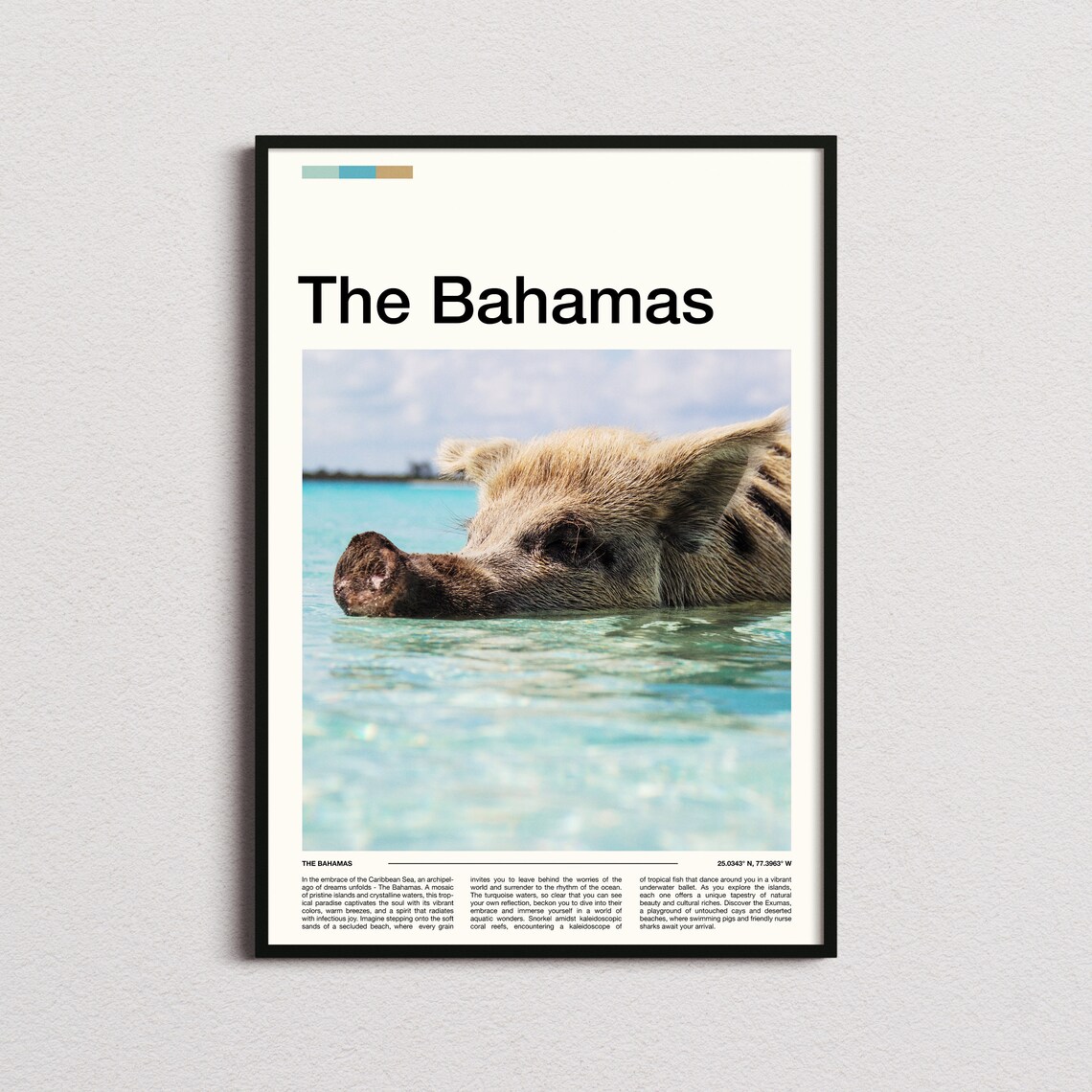 The Bahamas Print The Bahamas Poster The Bahamas Wall Art Caribbean Art Print The Bahamas Photo
