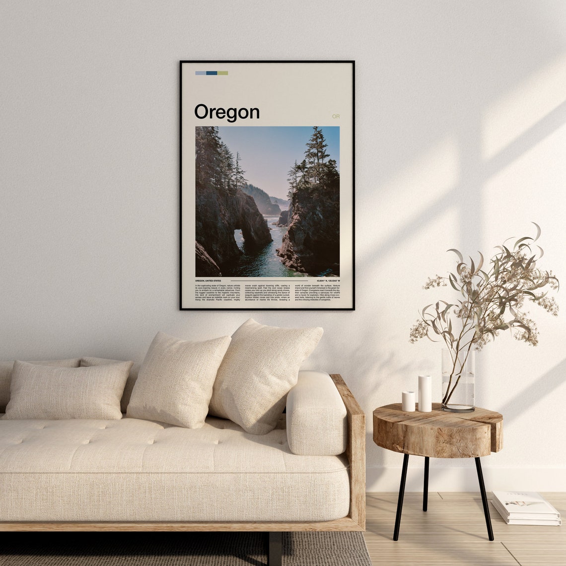 Oregon Coast Sea Cliffs Craggy Cove Rugged Shoreline Pacific Poster - Image 2