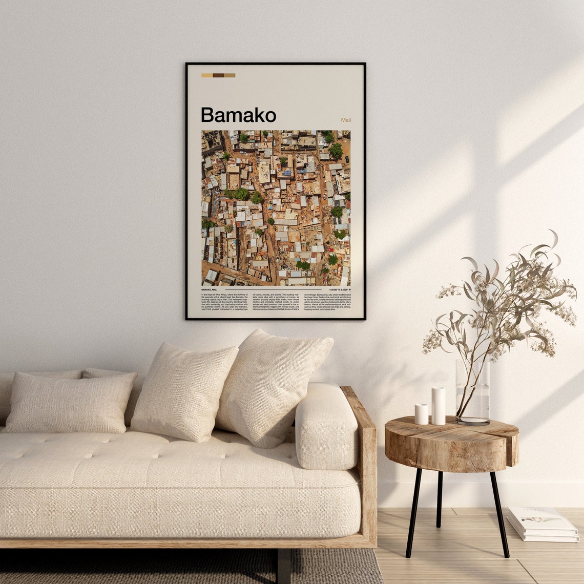 Bamako Mali Aerial African City Skyline View Photography Poster - Image 3