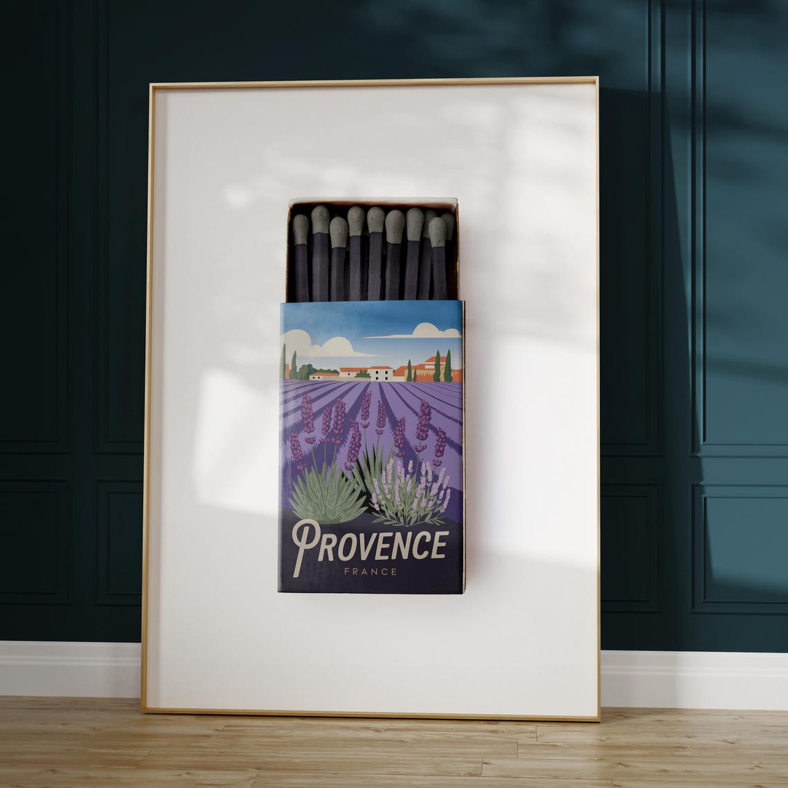 Provence France Lavender Fields Matchbox Style Countryside Art Poster - Image 5