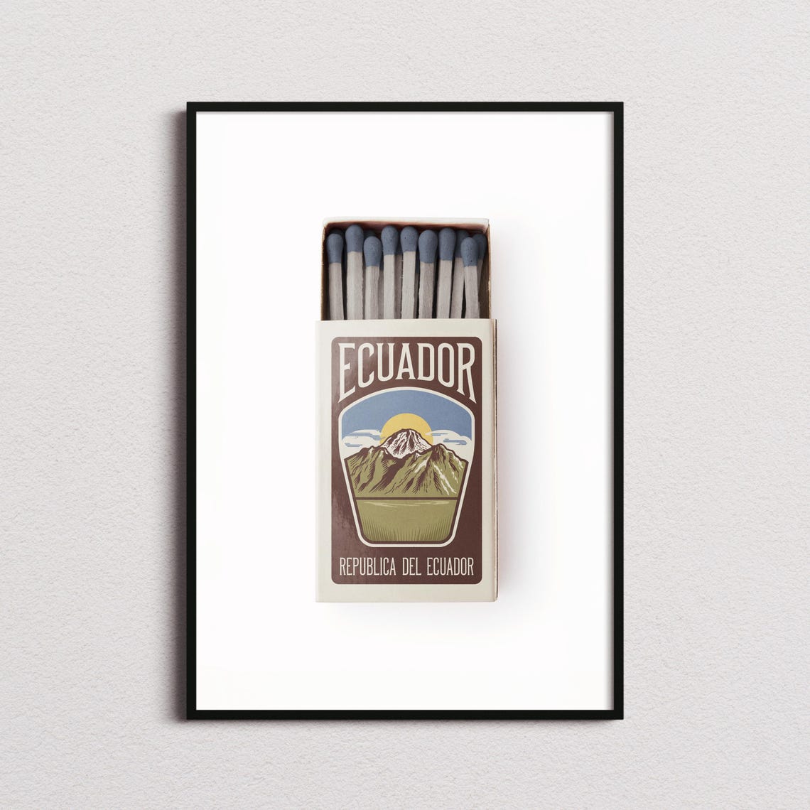 Ecuador Matchbox Print Ecuador Print Ecuador Poster Ecuador Wall Art Ecuador Art Print Ecuador Gifts