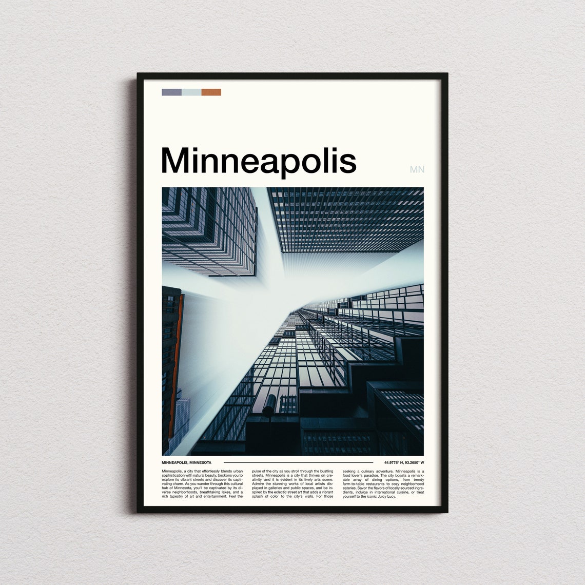 Minneapolis Minnesota Towering Skyscrapers Upward Photo Poster