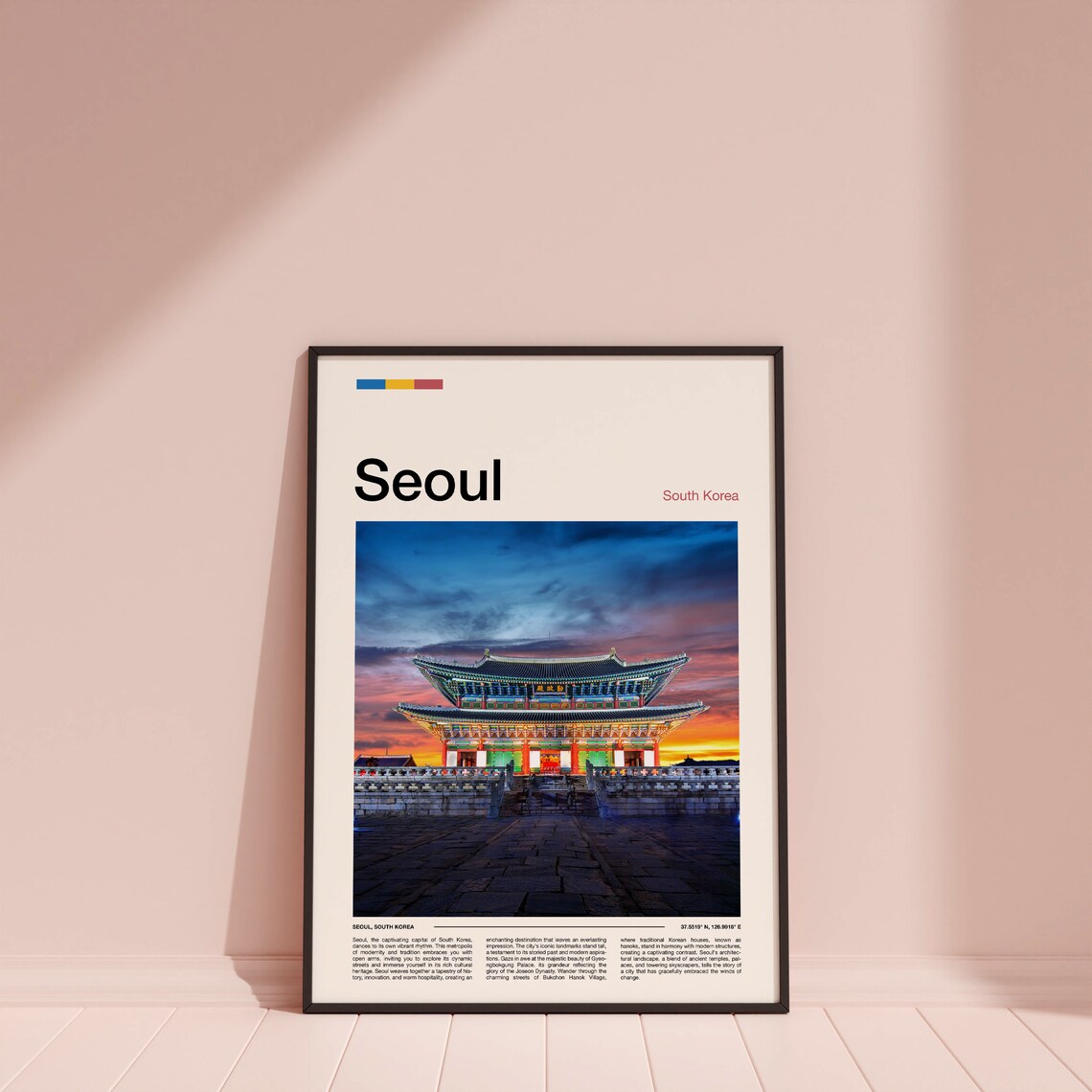 Seoul South Korea Gyeongbokgung Palace Sunset Landmark Photo Poster - Image 4