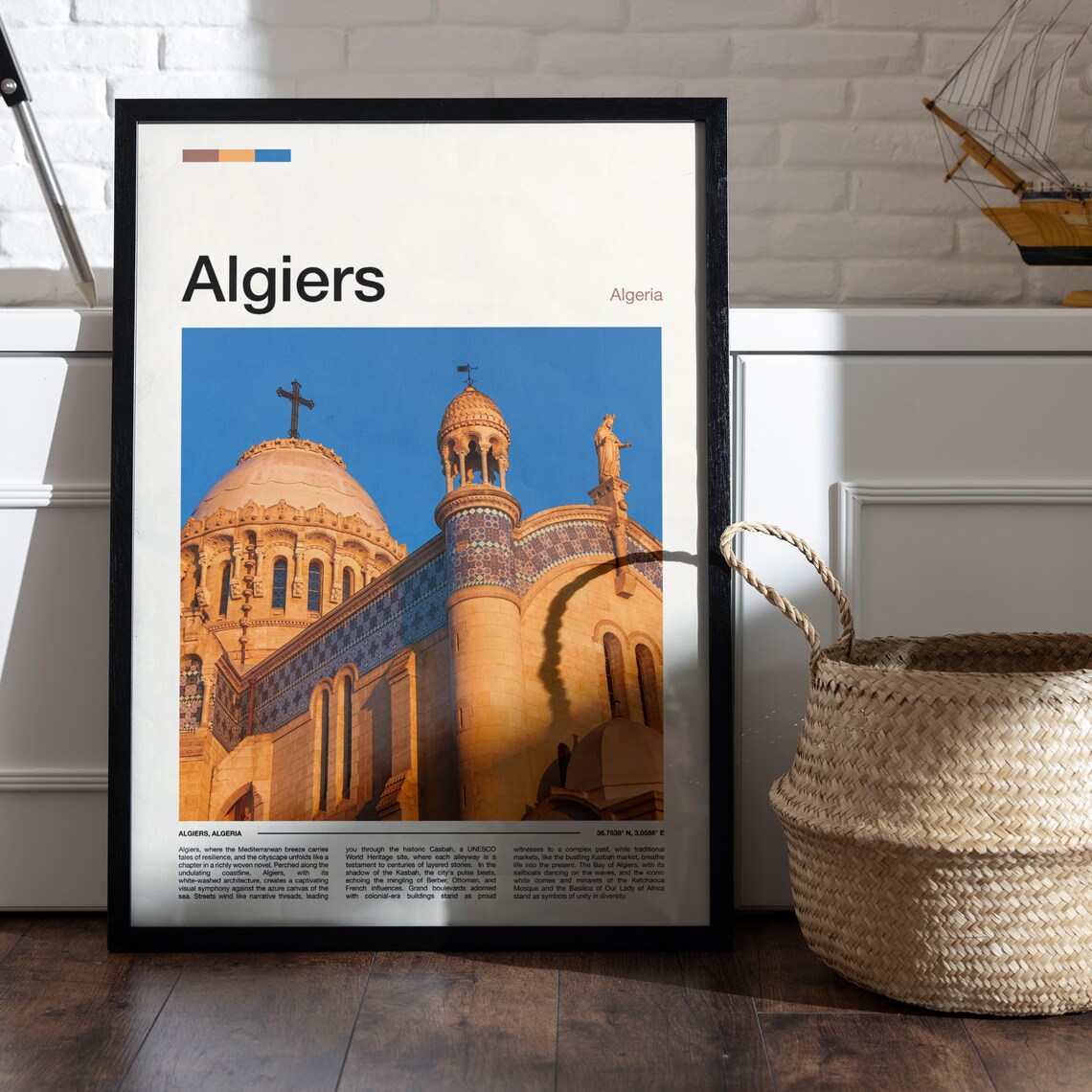 Algiers Basilica of Our Lady of Africa Golden Dome Photography Poster - Image 5